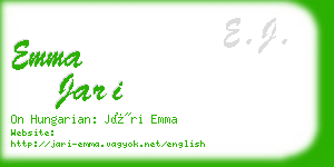 emma jari business card